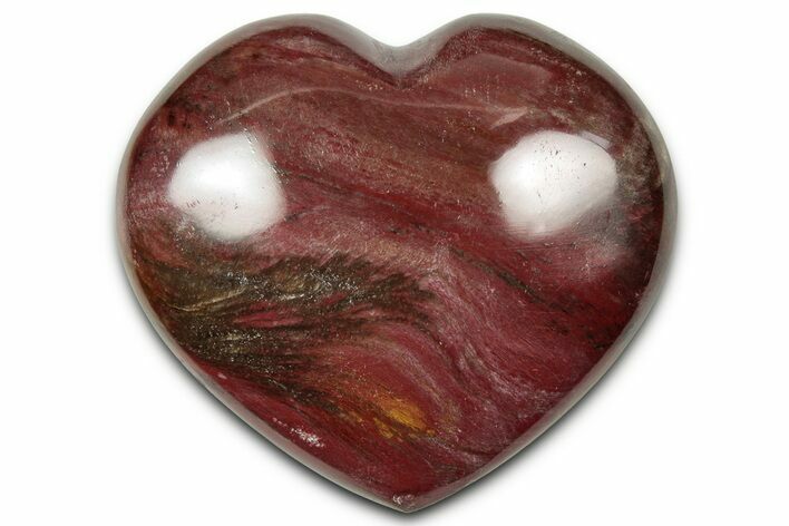Polished Triassic Petrified Wood Heart - Madagascar #355638